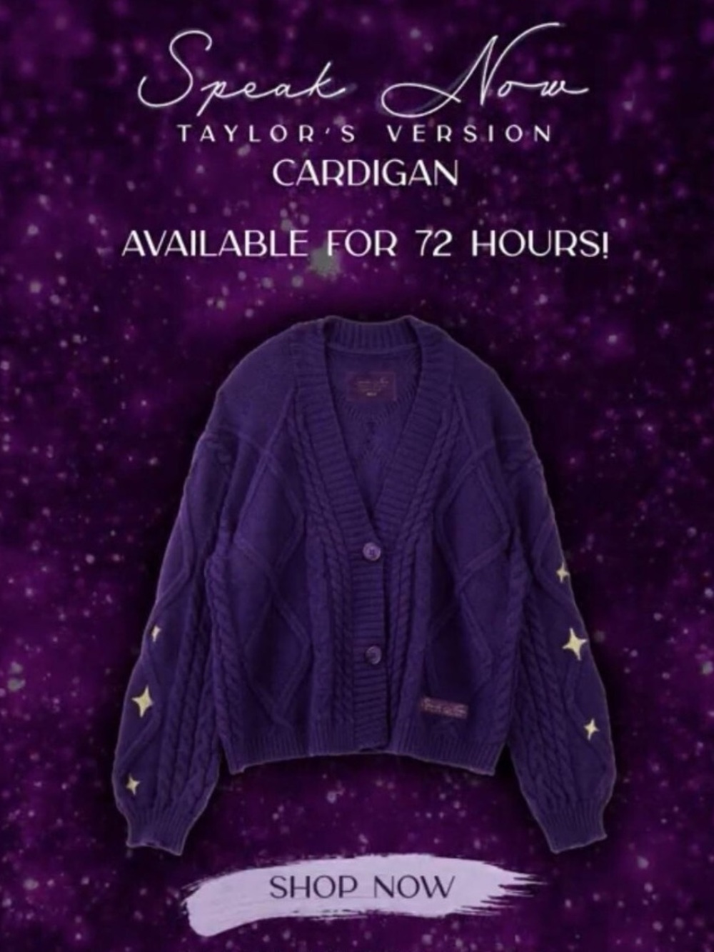 TAYLOR SWIFT - Speak Now Taylor’s Version Cardigan (NEW)
